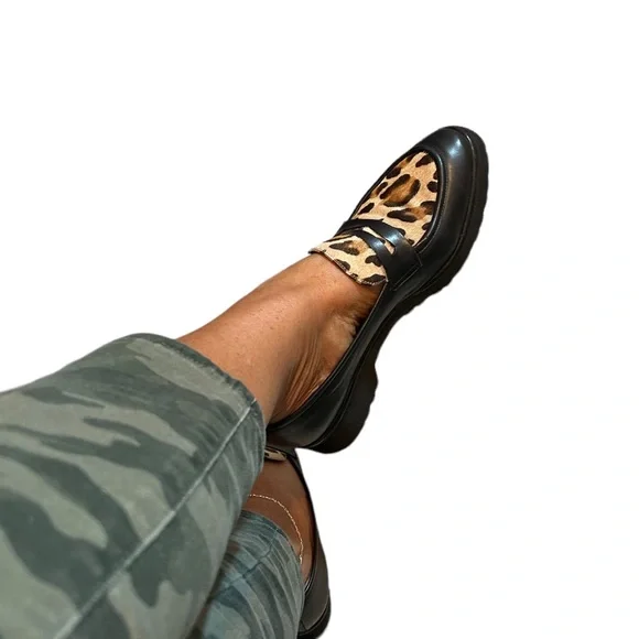 Francois Pinet Leopard Italian Leather Loafers - Picture 8 of 8